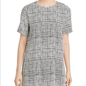 Eileen Fisher Round Neck Dress: Size XS: Black/ White